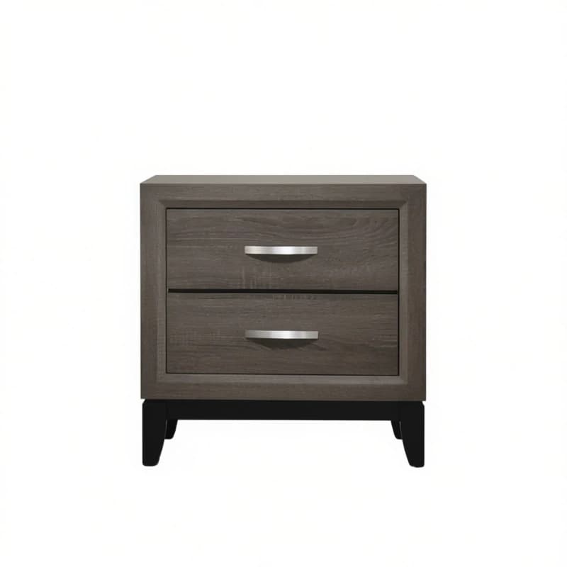 Modern wooden two-drawer bedside table Bedroom furniture Storage chest of drawers