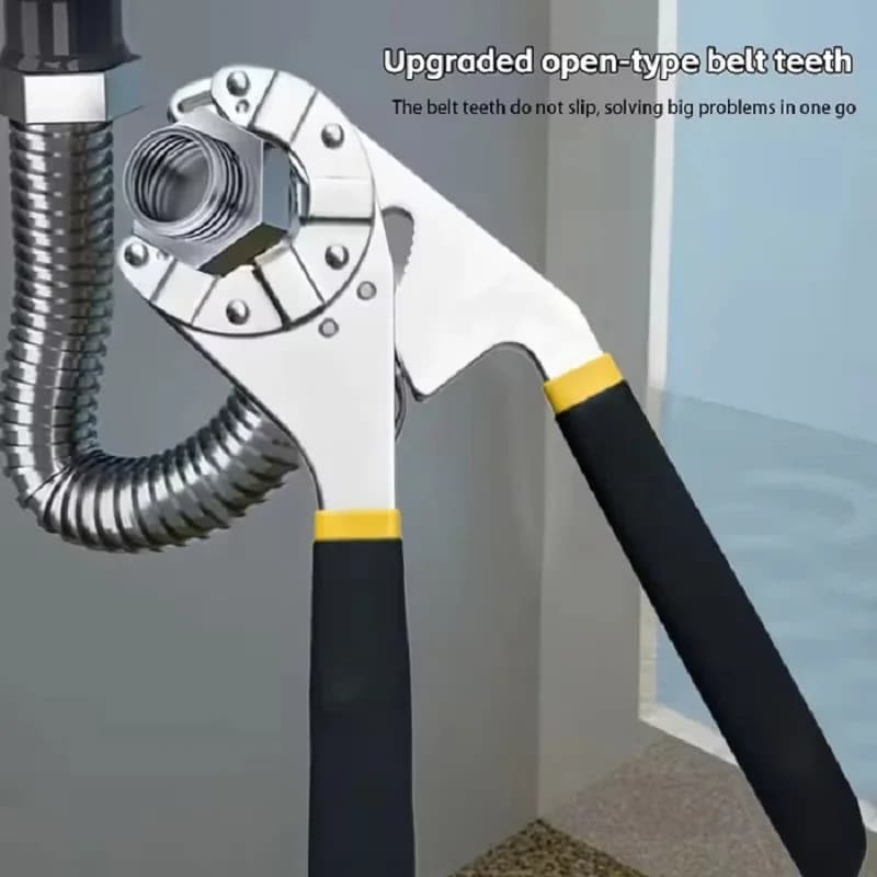 14-In-1 Multi-Purpose Adjustable Wrench 8 inches High Carbon Steel Sawtooth Tight Bite Design Professional Open-end Wrench