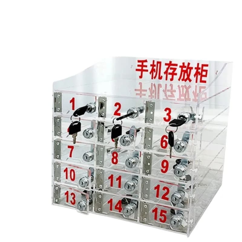 Mobile phone storage box Transparent storage cabinet, storage box Employee mobile phone safe deposit box