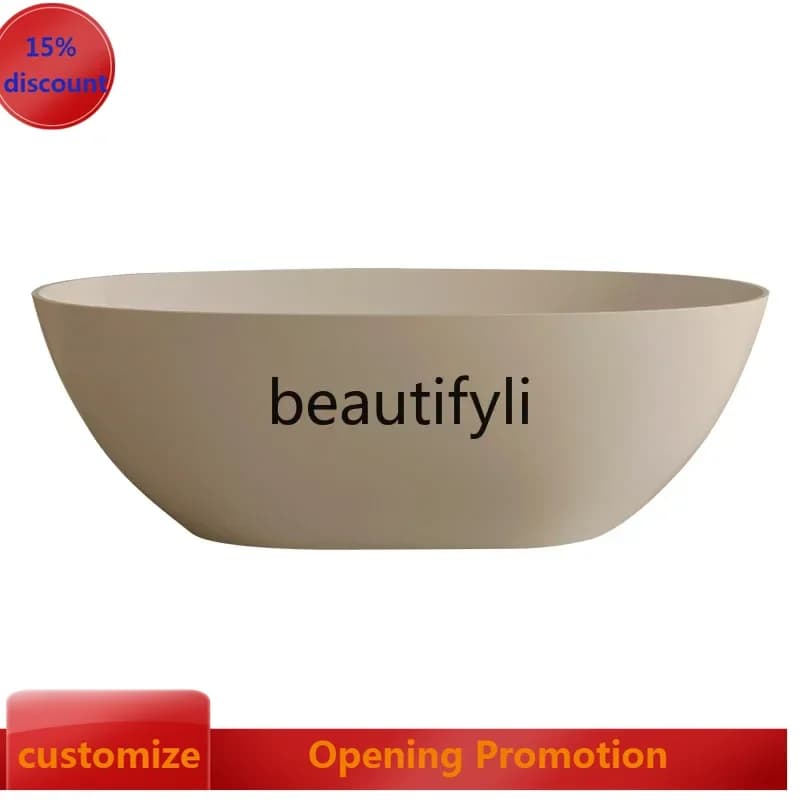 ss8350 ss 25Milk coffee artificial Qimei stone freestanding bathtub bathroom household bathtub hotel