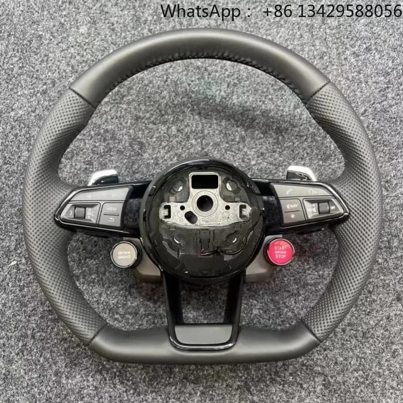 Factory Customized Leather Carbon Fiber Steering Wheel for Audi R8 TT A4 A5 B8 B9 S4 RS6 A6 C7RS Q5 Q6 A3 C7 C6 C8 B7 B6 B8.5 B5