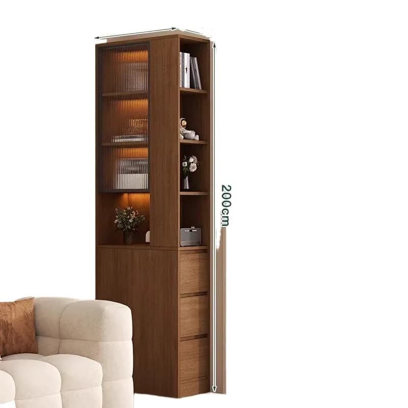 Solid wood ecological board bookcase, household multi-functional floor storage locker