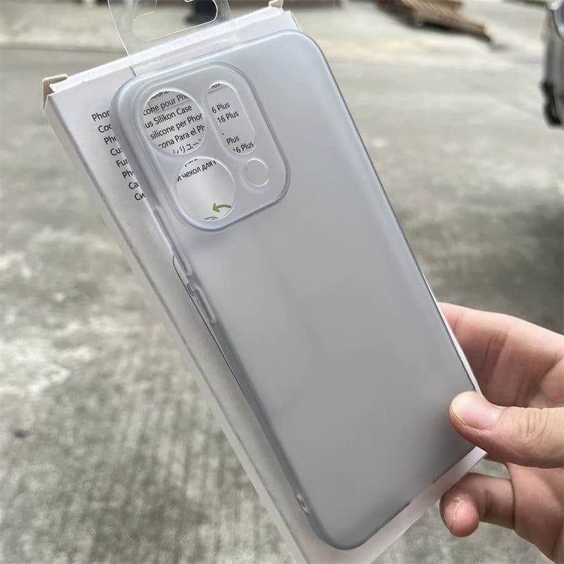 Ultra Thin Soft Frosted Cover For iPhone 17 Air 16 15 14 Plus 13 12 11 Pro Max Shockproof Matte Case Business Simple Casing