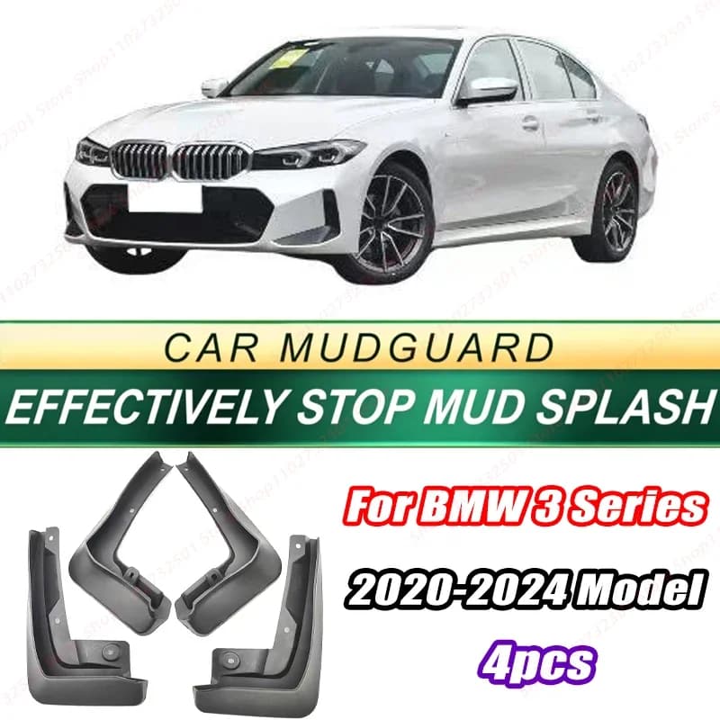 For BMW 3 Series 2020-2024 Model 4PCS Front Rear Mud Flaps Splash Guards Fender Mudguards Auto Accessories