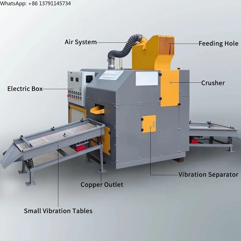 V-C06 Heavy Duty Wire Scrap Cable Granulator 2026 High Seller Copper Recycling Machine for Efficient Copper Recovery
