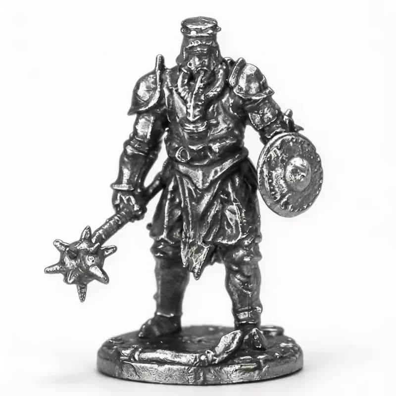 Metal Heavy Warrior Miniature, Tabletop Wargame Chess Piece, Soldier Action Figure Desktop Ornament Gift