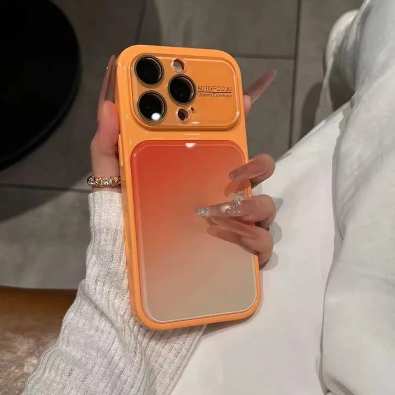 New Gradient Contrasting Color Image Suitable for iPhone 17 Promax Phone Case 1516Pro All Inclusive Lens 1413 Protective cover