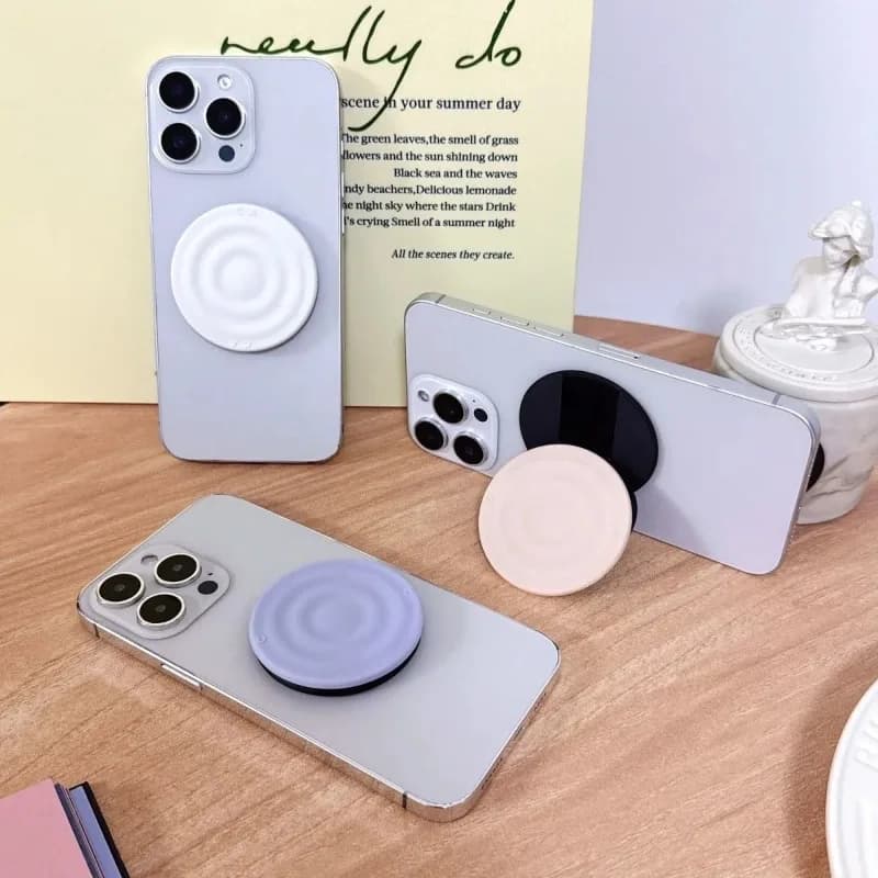 Ripple Wave Magnetic Folding Phone Stand for IPhone 17 16 15 14 13 Pro Max Holder Mount Support for Galaxy S