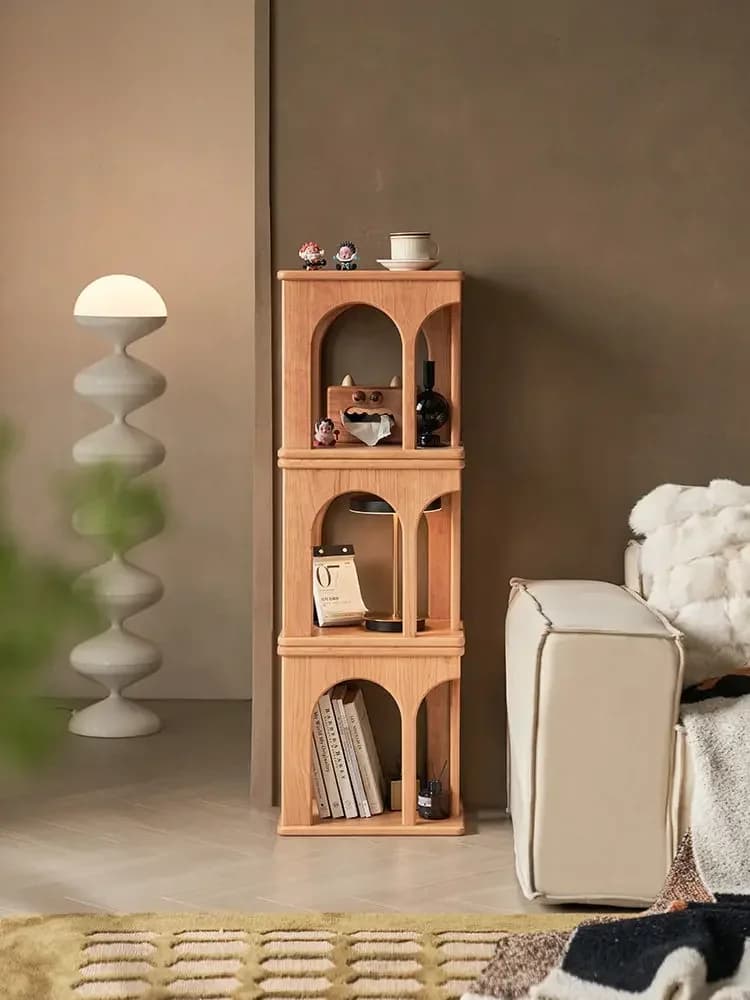 DSA solid wood lattice cabinet, combined cabinet,  bookcase, side cabinet, cherry wood bedside