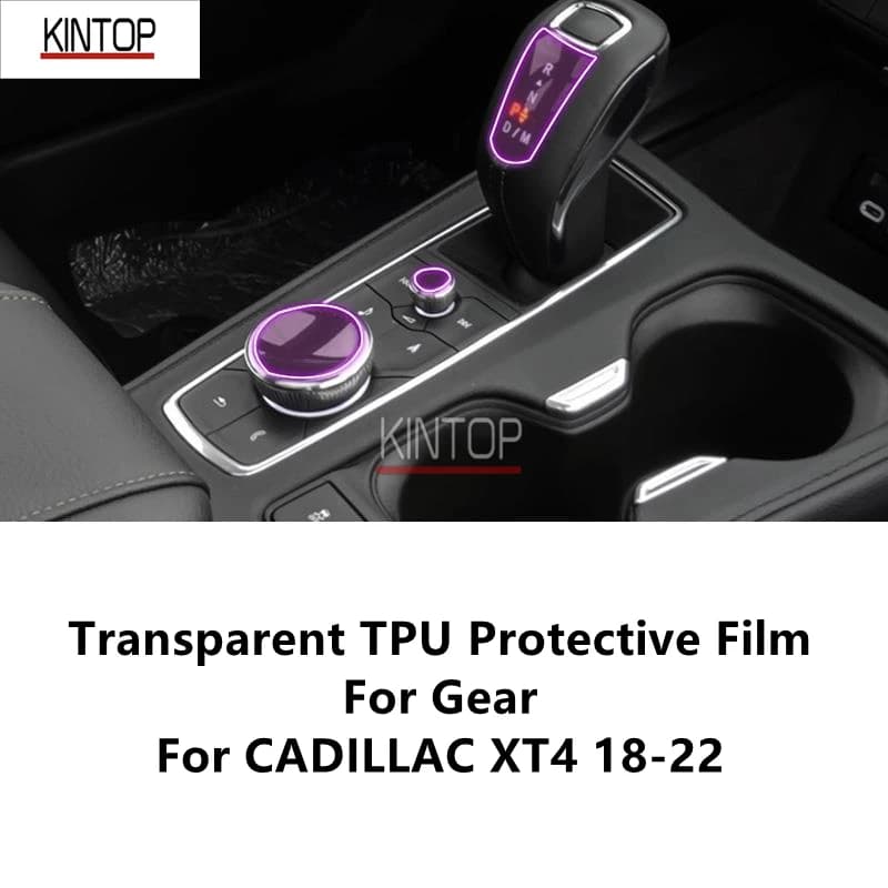 For CADILLAC XT4 18-22 Gear Transparent TPU Protective Film Anti-scratch Repair Film Accessories Refit