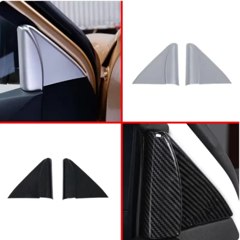 Fit For Nissan Terra 2018-2022 Internal Decoration Stickers ABS Chrome Car Styling Car Inner Triangle Frame Cover 2pcs