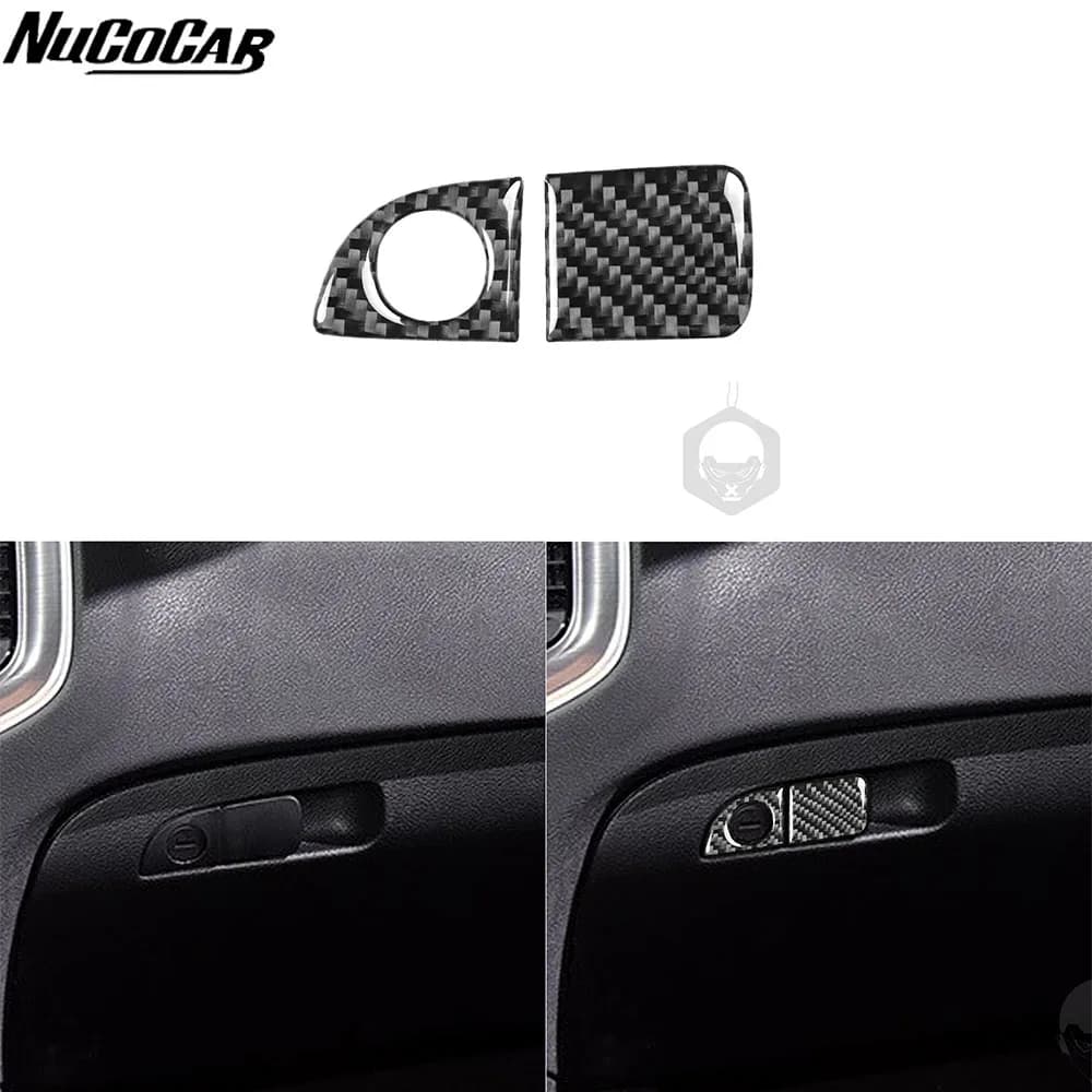 For Chrysler 300 300C 2011-2023 Carbon Fiber Co-pilot glove Glove box switch panel Car Accessories Interior Decorative Stickers