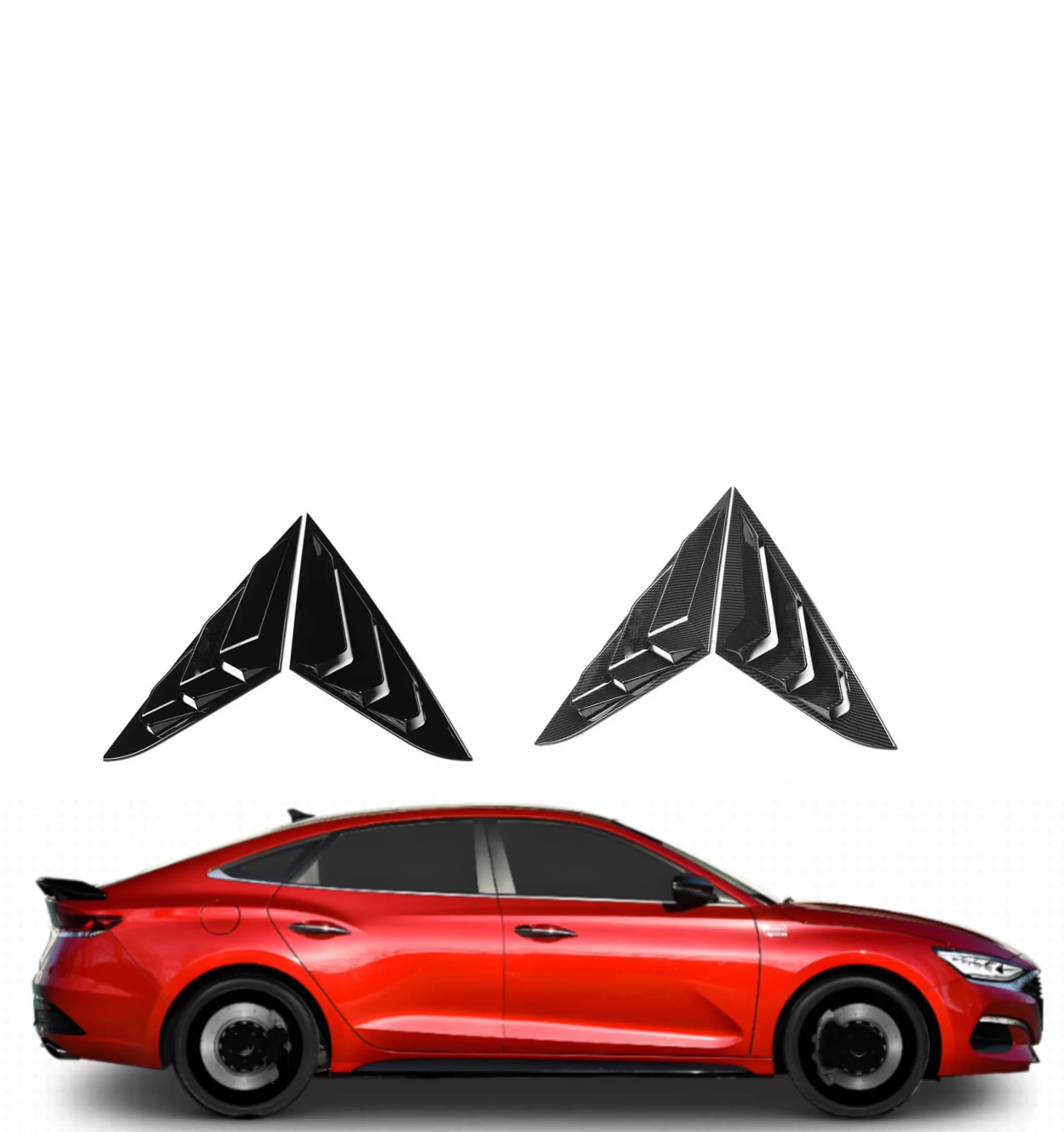 Car Rear Louver Window Side Shutter Cover  For HYUNDAI Lafesta 2019-2023 Trim Sticker Vent Scoop ABS Carbon Fiber Accessories
