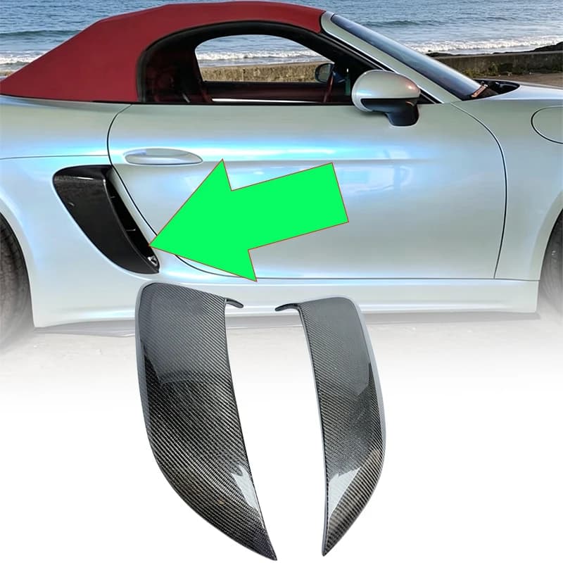 Side Fender Air Duct Vent Exterior Body Modification Components For Porsche 982 718 Cayman Boxster 2017‑2025 Non GT4 Side Intake