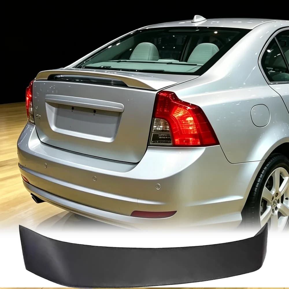 Suitable for Volvo S40 original carbon fiber tail wing 2004-2012 spoiler trunk pressure tail wing modification decorative strip