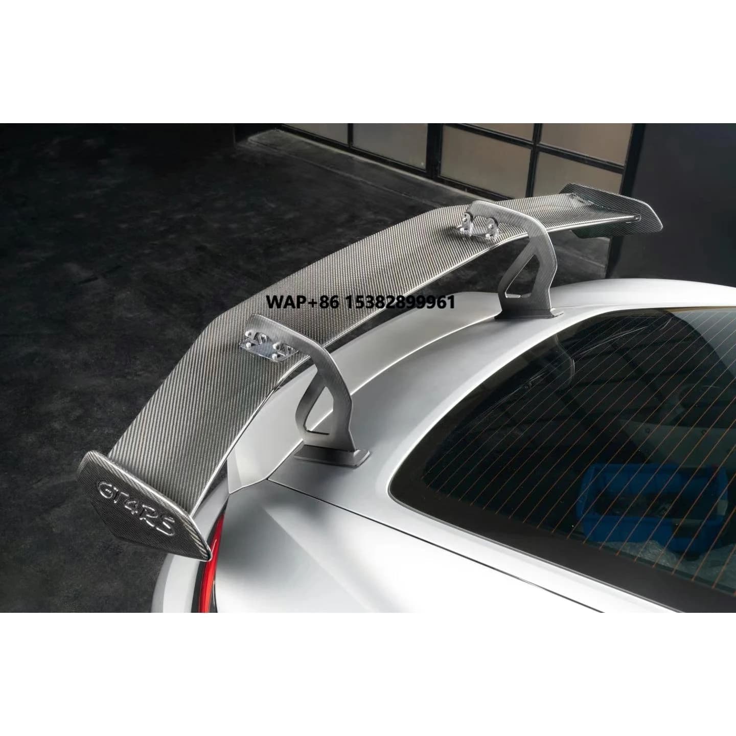 Dry Carbon Fiber Auto Part for 718 Cayman Upgrade GT4RS Style Spoiler Body Kit Trunk Spoiler Rear Tail Wing Ducktail