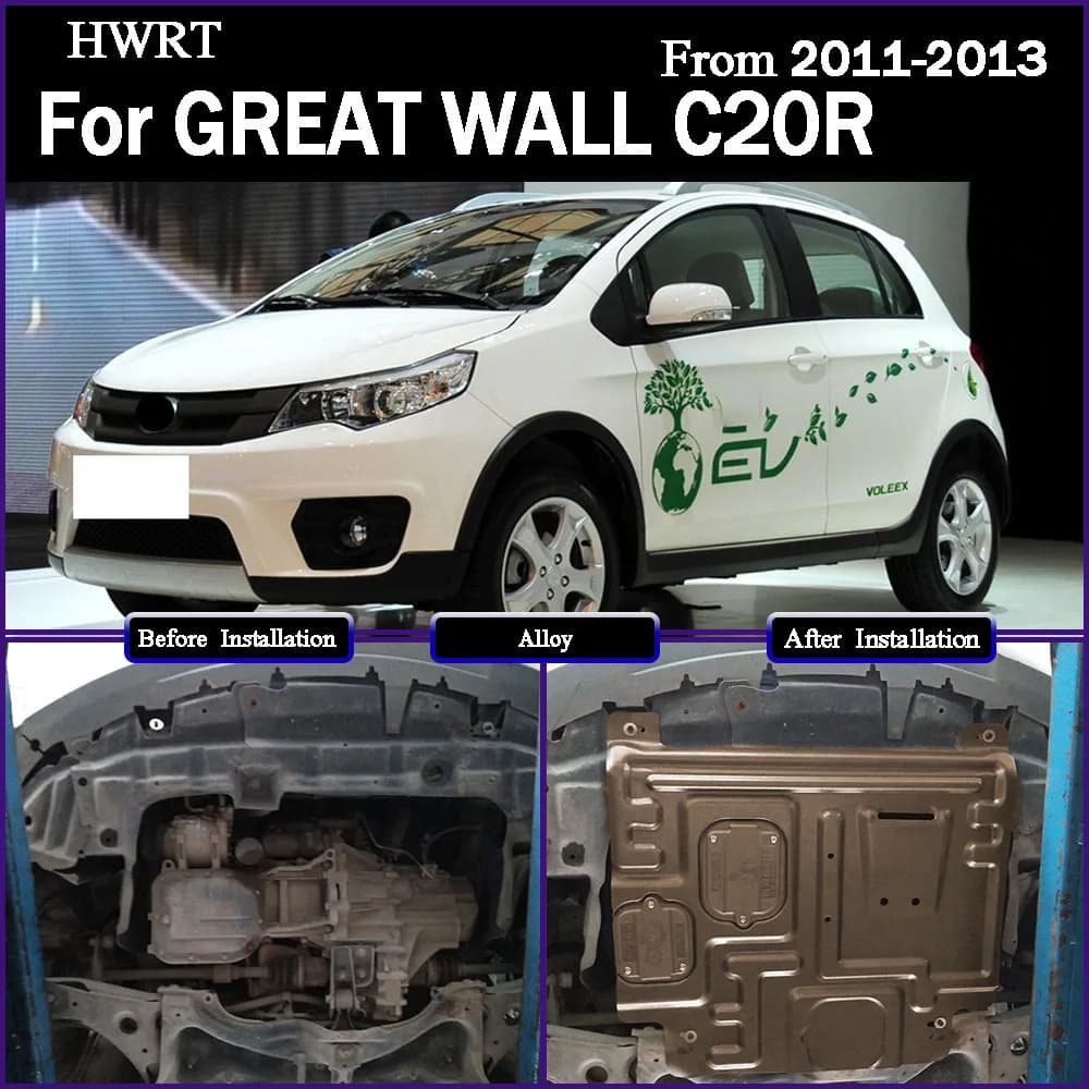 For GREAT WALL C20R 2011-2013 New Higher Quality Black Under Engine Guard Mudguard Board Splash Shield Mud Fender Plate Panel