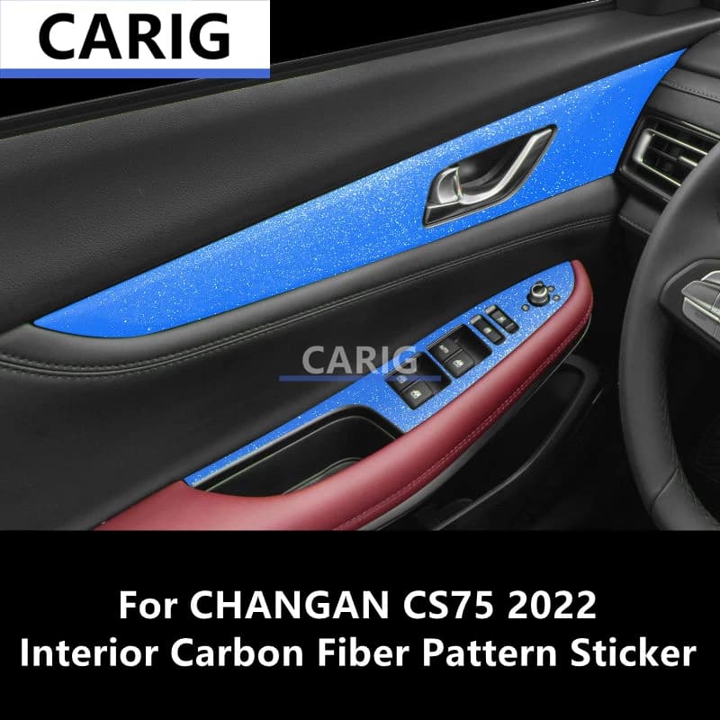 For CHANGAN CS75 2022 Interior Carbon Fiber Pattern Sticker Protective Film Modification Accessories