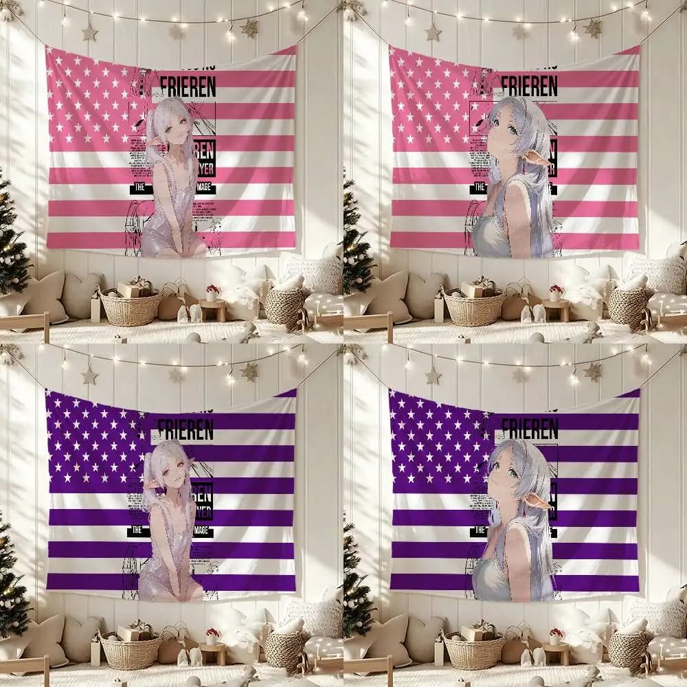 Hot Comics Frierens Flag Outdoor Decorations for Bedrooms Home Decor Items Decoration Banners