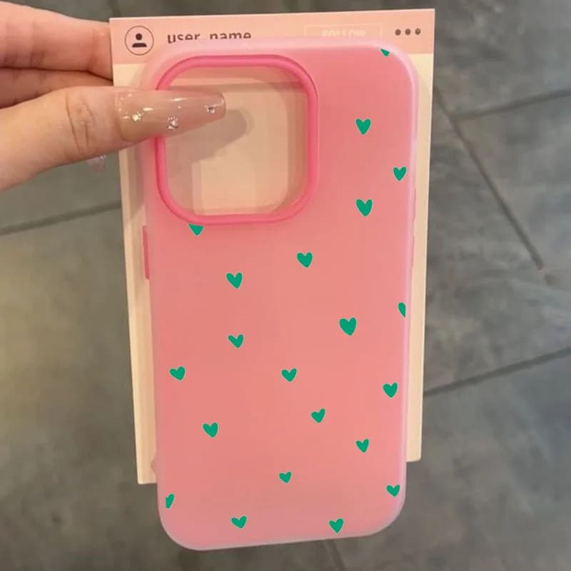 Small Heart Birthday Gift Phone Case For Xiaomi Mi 15T Pro Poco X7 X6 X5 M6 Pro 4G 5G 2 in 1 Candy Colors Protection Soft Cover