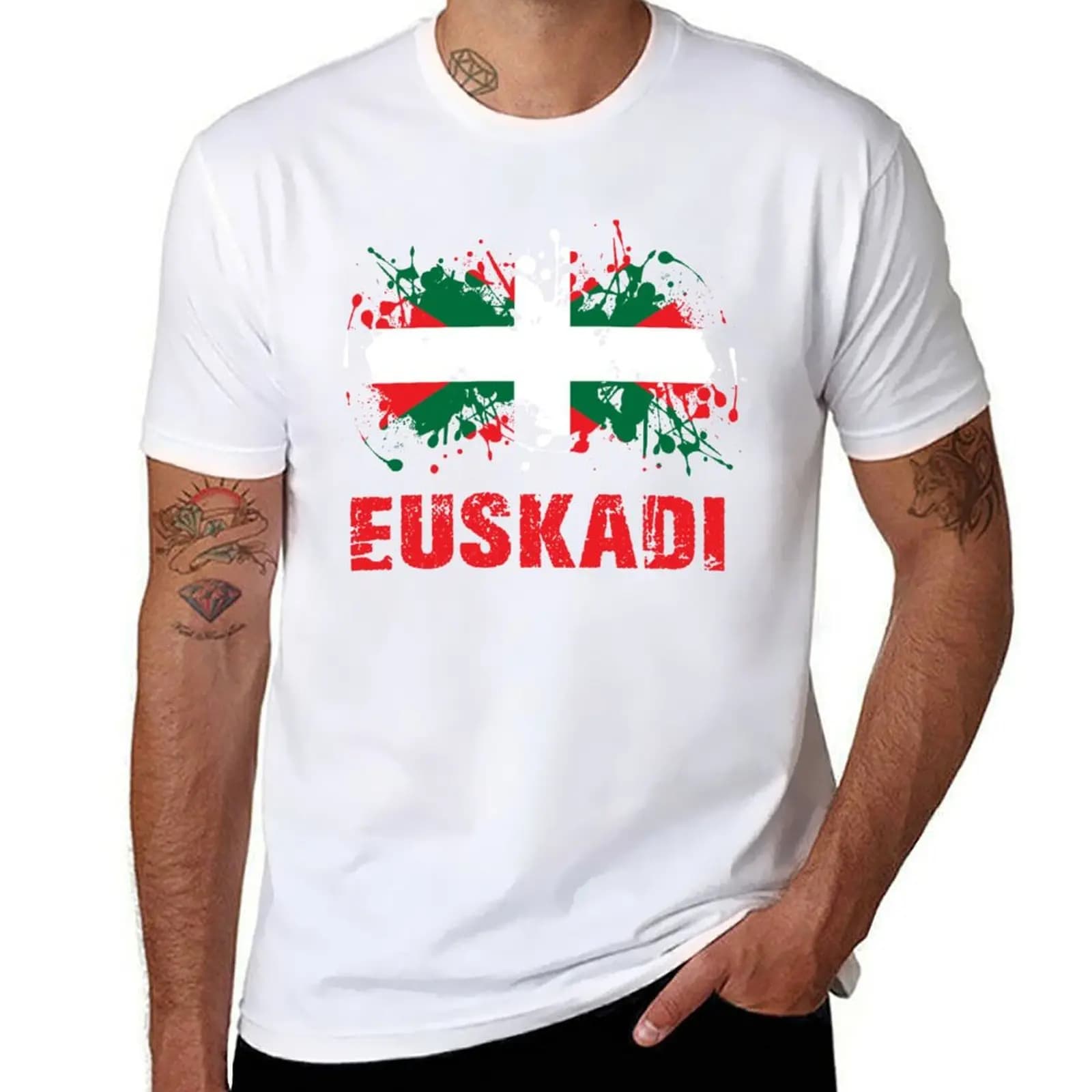 Basque Country and Euskadi for Basque Country Enthusiasts T-Shirt man t shirt cotton T-Shirt