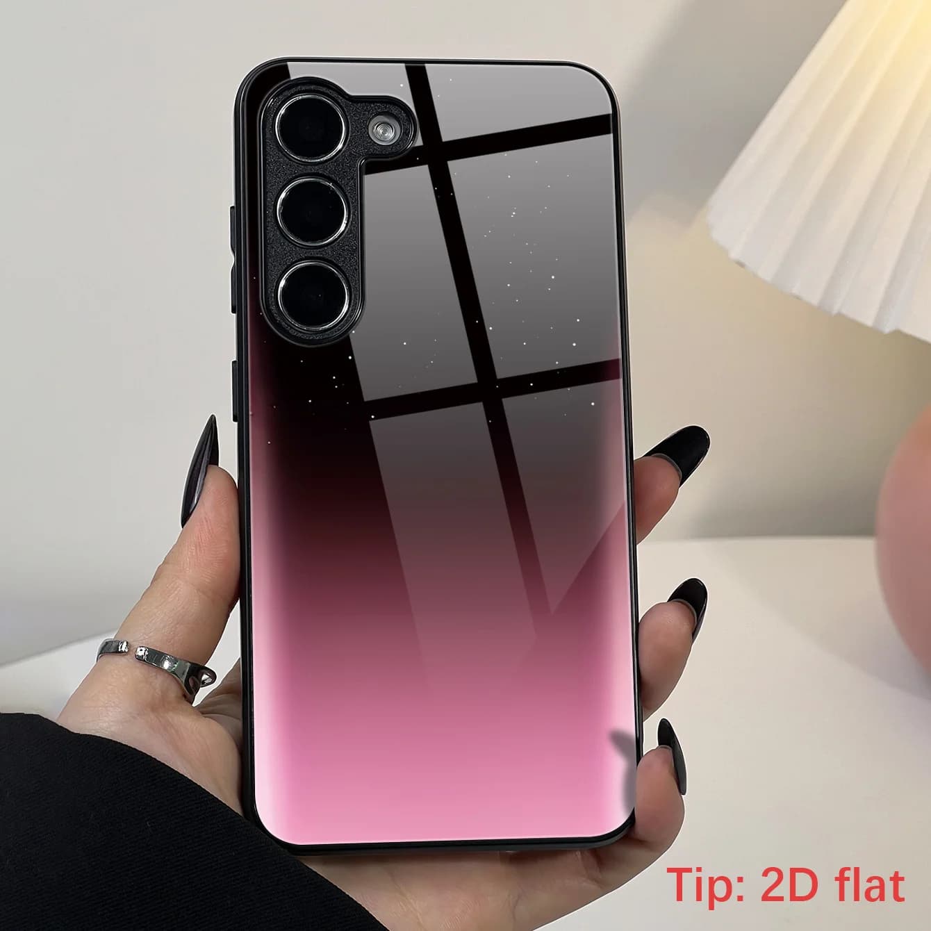 Dreamy Starry Sky Pink Phone case s26 ultra case fashion Glass phone case for Samsung Galaxy s26/s25/s24/s23/s22 Ultra FE Plus
