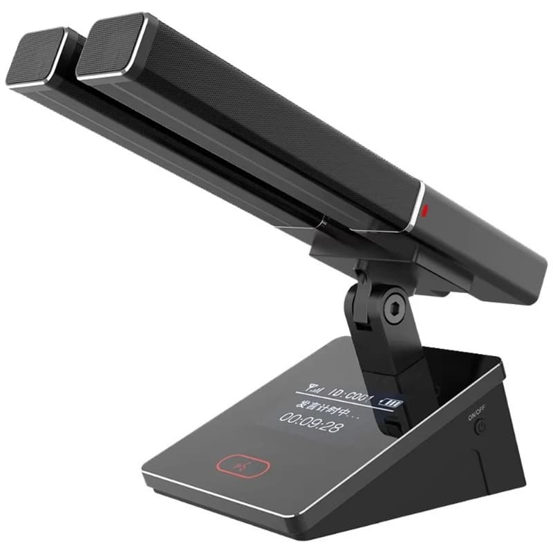 High-quality UHF conference wireless dual-bar microphone desktop touch microphone