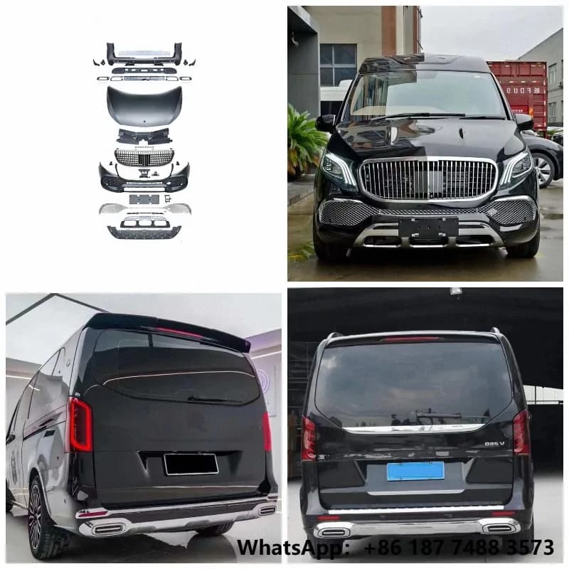 Hot Selling Vito W447 Change to GLS Maybach Model Include Front Rear Bumper Grille Hood Body Kit for Mercedes Benz 2016-2021
