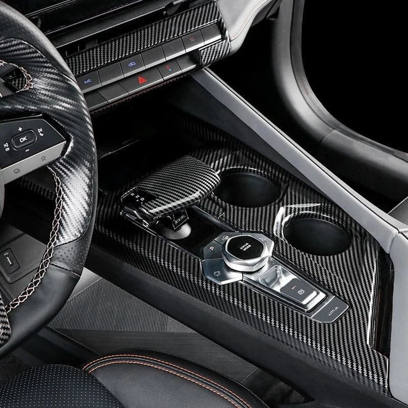 For Changan UNI-V Special Decorative Sticker Gear Frame Center Console Cup Panel Carbon Fiber Pattern