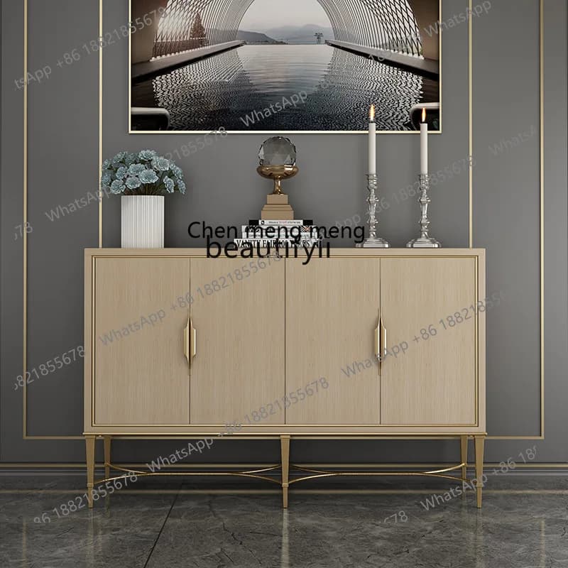 X  Modern simple tea cabinet household living room wall storage cabinet high style