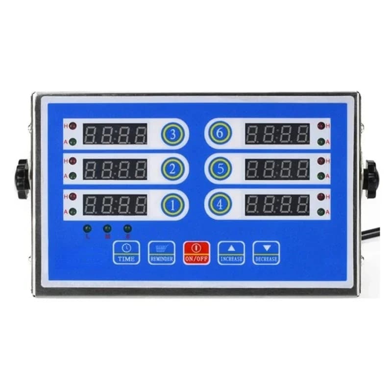 Commercial kitchen six-channel timer, baking restaurant timer, timer