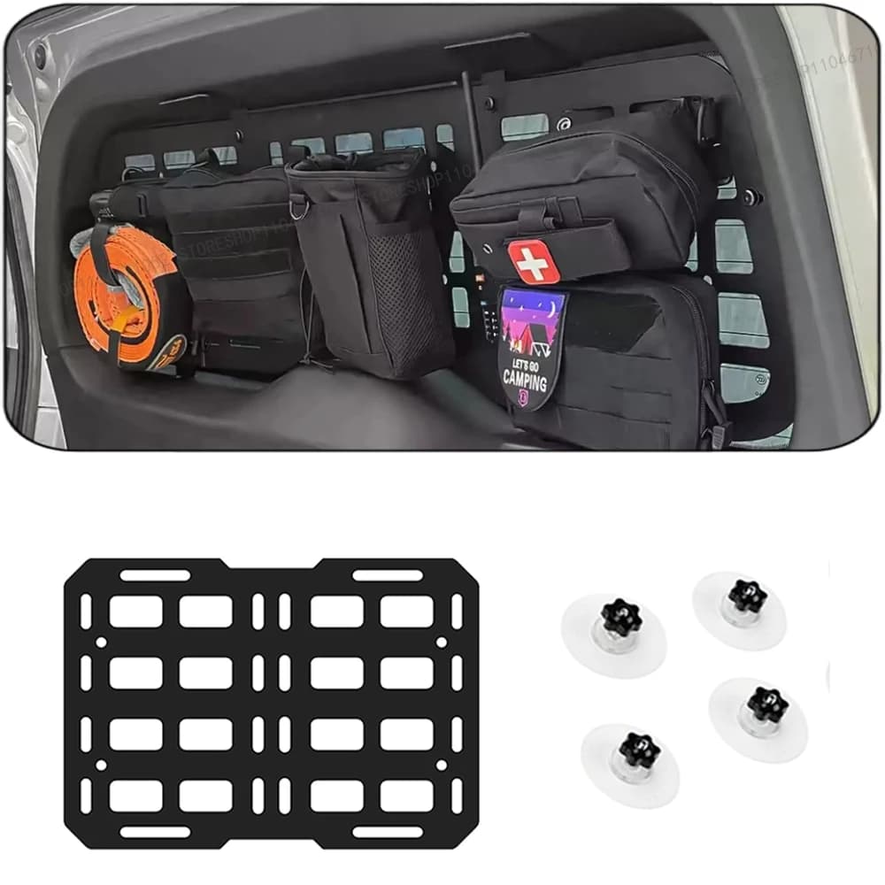 Car Tactical Molle Panel Vehicle Window Organizer For Modular Storage Universal Pickup Truck Tailgate Interior Accessories