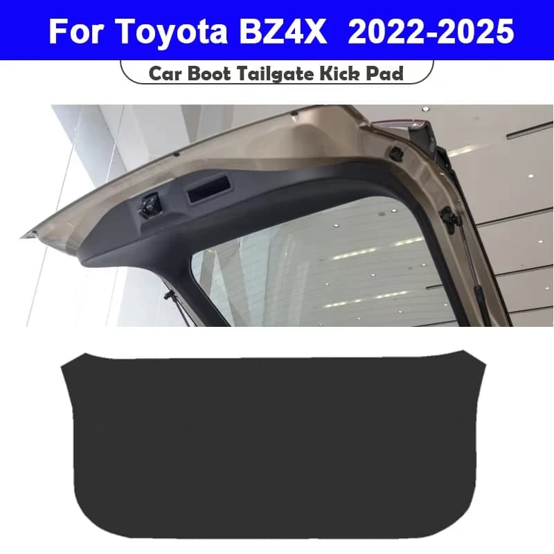 For Toyota BZ4X 2022-2025 Trunk Tailgate Guard Pad Leather Rear Trunk Door Protective Car Anti-dirty Pad Interior Accessories