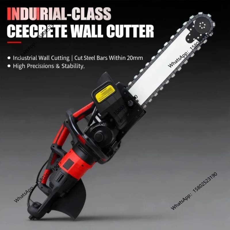 Electric Concrete Wall Cutter 5000W High Power Chainsaw Cutting Machine, Chainsaw Multi-Function Slotting Tool for Building