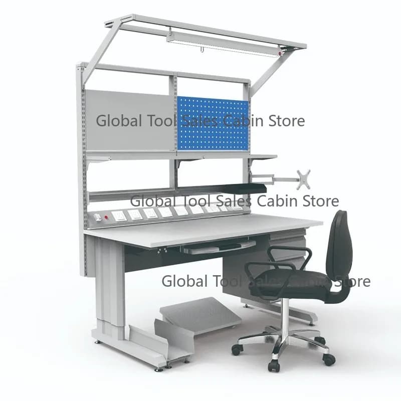 New Detall Standard Aluminium Steel Jeweler Workstation Workbench with Drawers Anti-Static Workshop