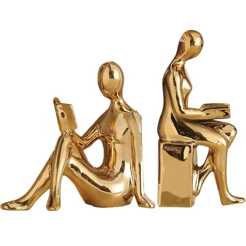 i10.8-Luxury decorative figurines - high-end bookends for home, office, and study decoration