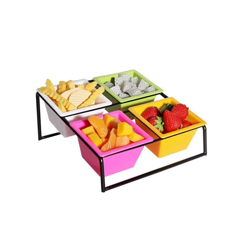 KTV special bar snack plate led  fruit platter snack plate grid  rack