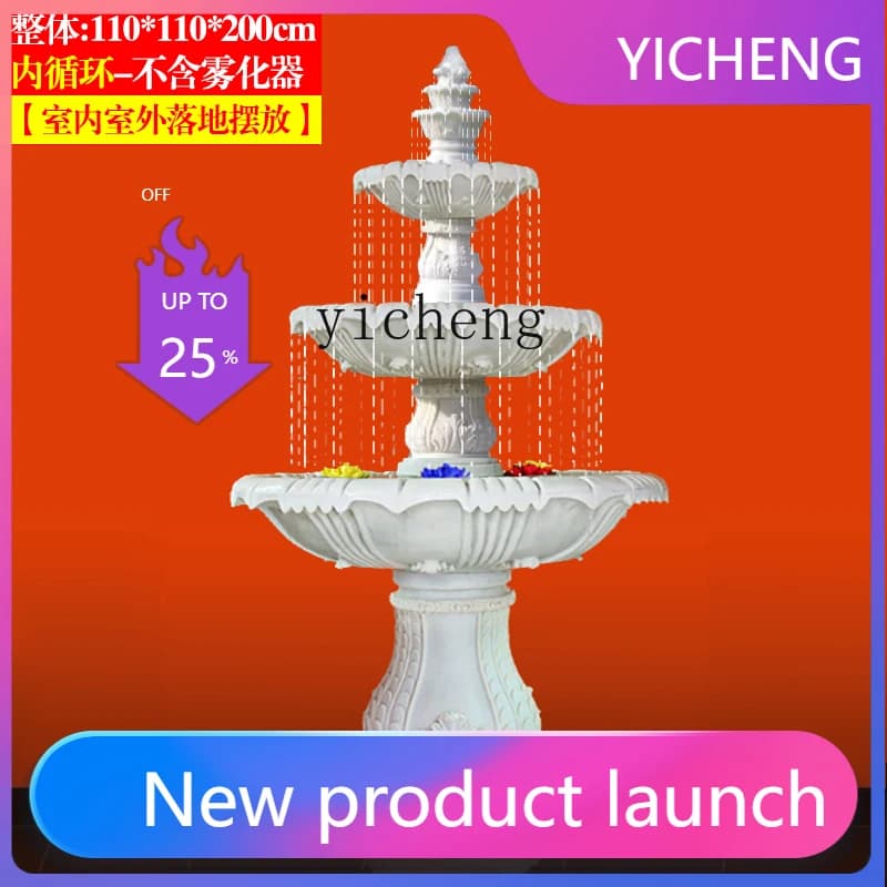 LYY  Water Fountain Courtyard Garden Balcony Decoration Fish Pond Landscape Wedding Floor Ornament