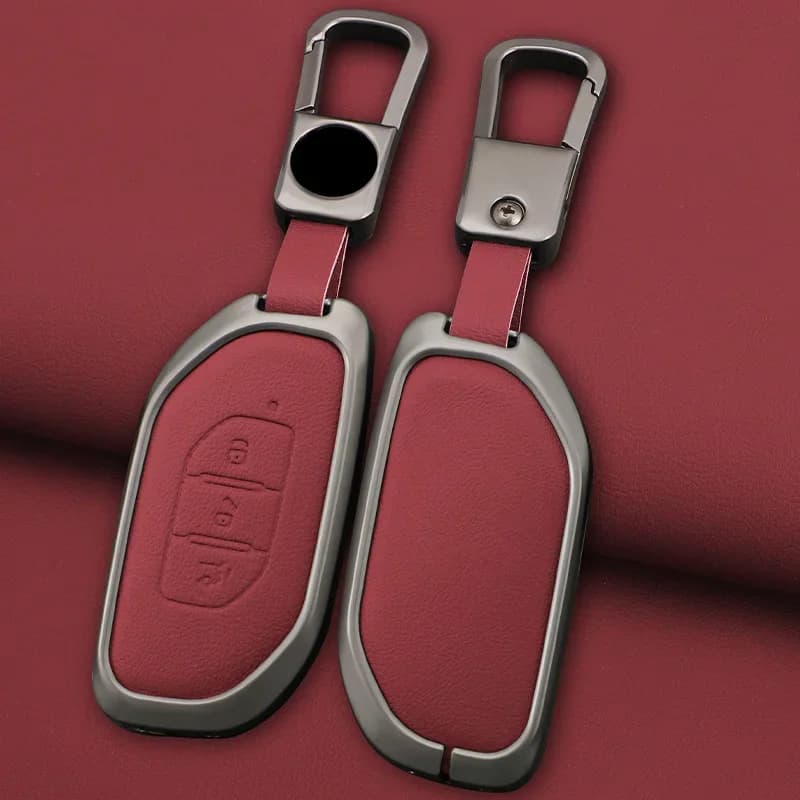 Dongfeng car key pouch suitable for Yu Feng New Energy Jun Feng Meng Shi key cover; Genuine leather keychain shell prot