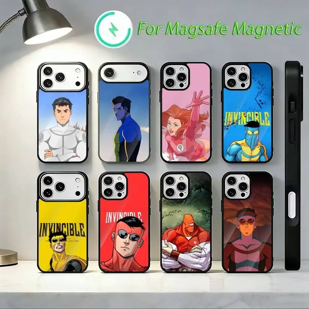 Manga T-Invincible-s Phone Case For IPhone 14,16,15,13,17,12,Plus,Pro,Max Magnetic For Magsafe Frosted Cover