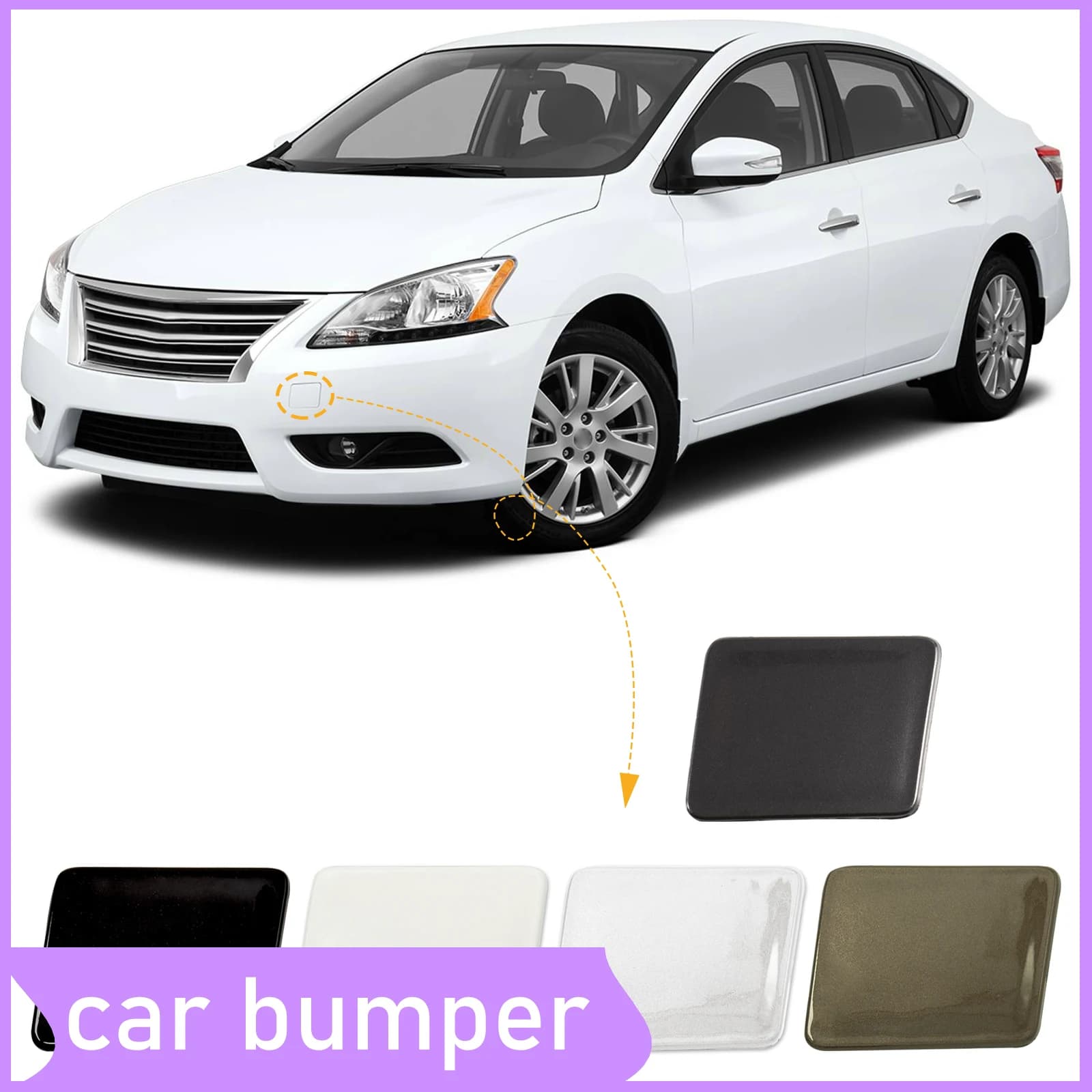 Front Bumper Tow Hook Cap Towing Eye Cover For Nissan Sentra 2013-2015 622A03SH0A 622A0-3SH0A Car Accessories