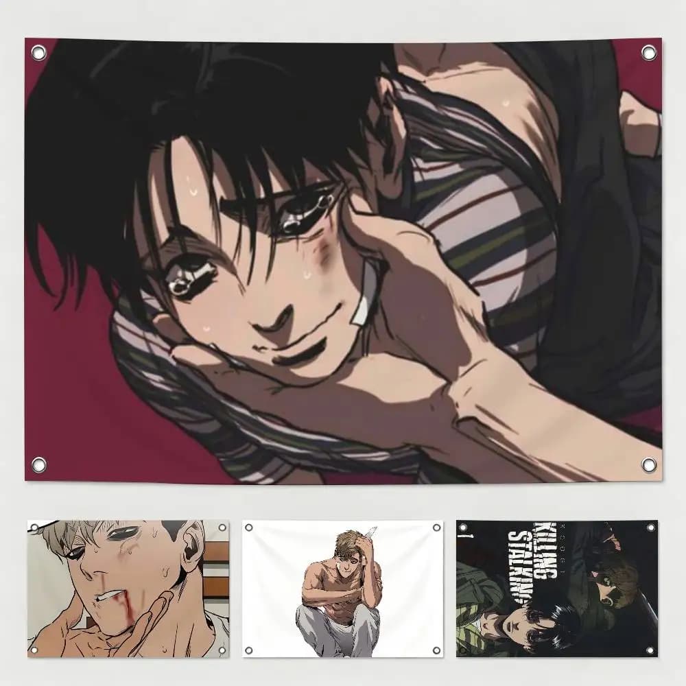K-Killing S-Stalking Manhwa  Flags Wall Hanging Tapestry Outdoor Garage Room Decorative flag Background Blanket