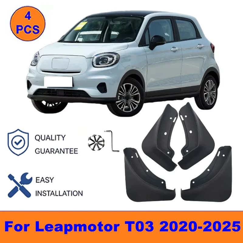 4Pcs Mud Flaps For Leapmotor T03 2020-2025 - Splash Guards Front & Rear Wheel Fender Mudguards Car Exterior Protection Accessory
