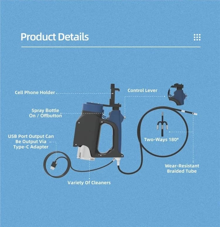 Waterproof Portable Endoscope Camera Full HD 360 Inspection Hot Sale For Pipelines