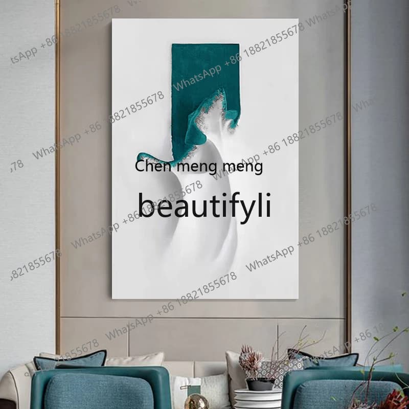 X High-End Living Room Floor Decoration Wood Carving Simple Entryway Hanging Painting