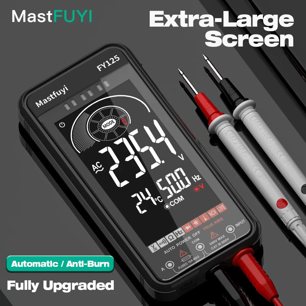 MASTFUYI Full-Automatic Large Screen Digital Multimeter with True RMS 6000 Counts, Smart Professional Tester, Electrical Tools