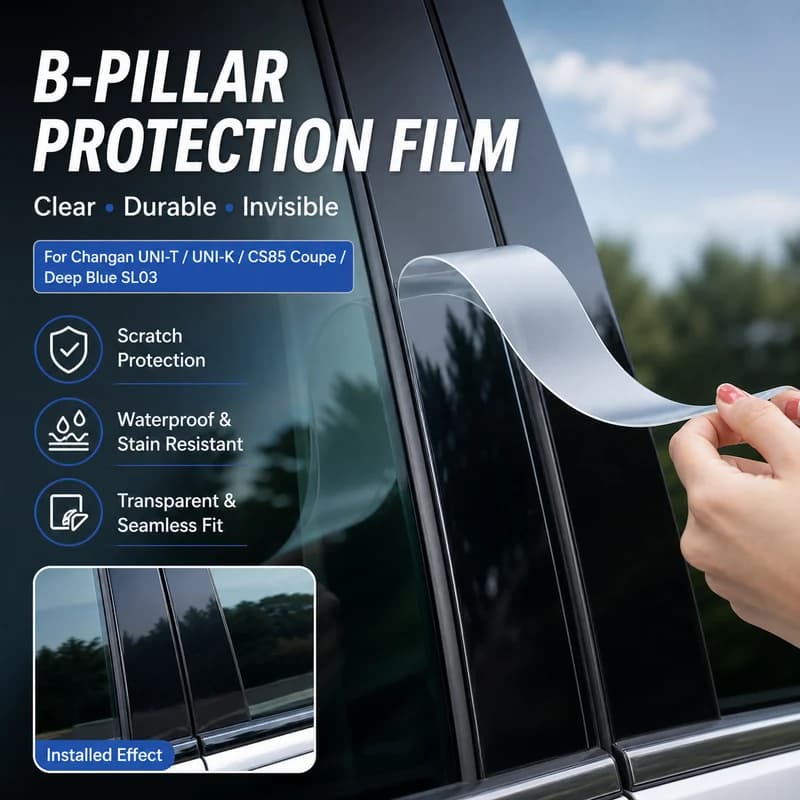 For Changan UNI-T NI-V UNI-K CS85 Coupe Deep Blue SL03 Custom B-Pillar Window Protection Film Adhesive Sticker
