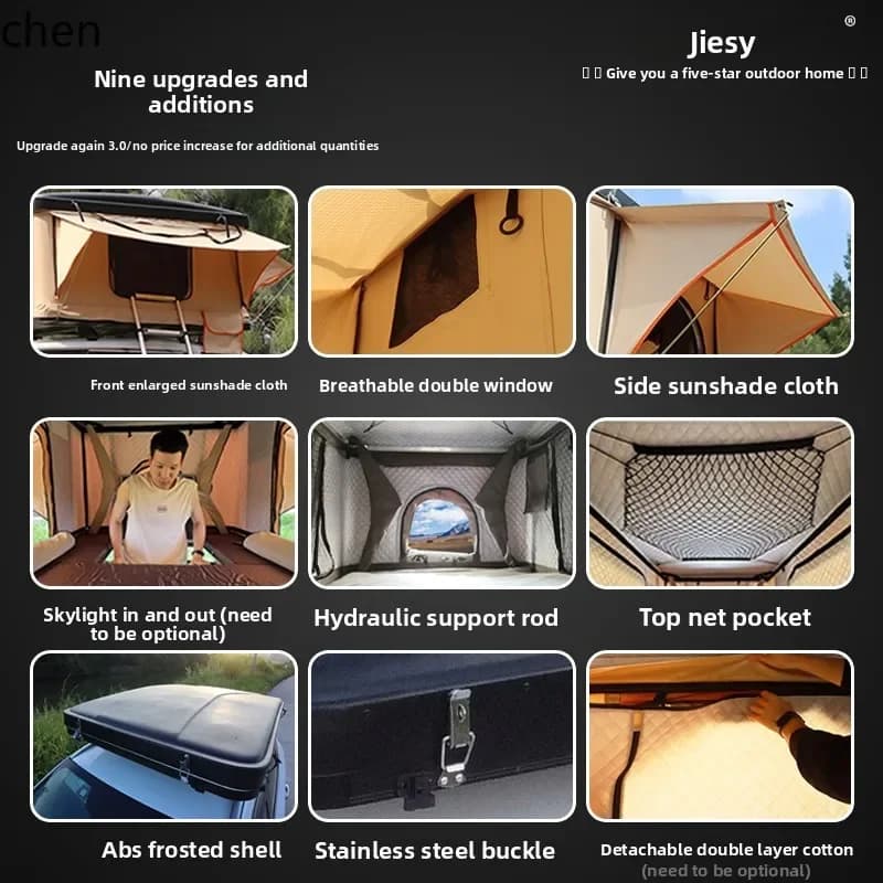 car roof tent fully automatic self-driving tour car tent free of construction
