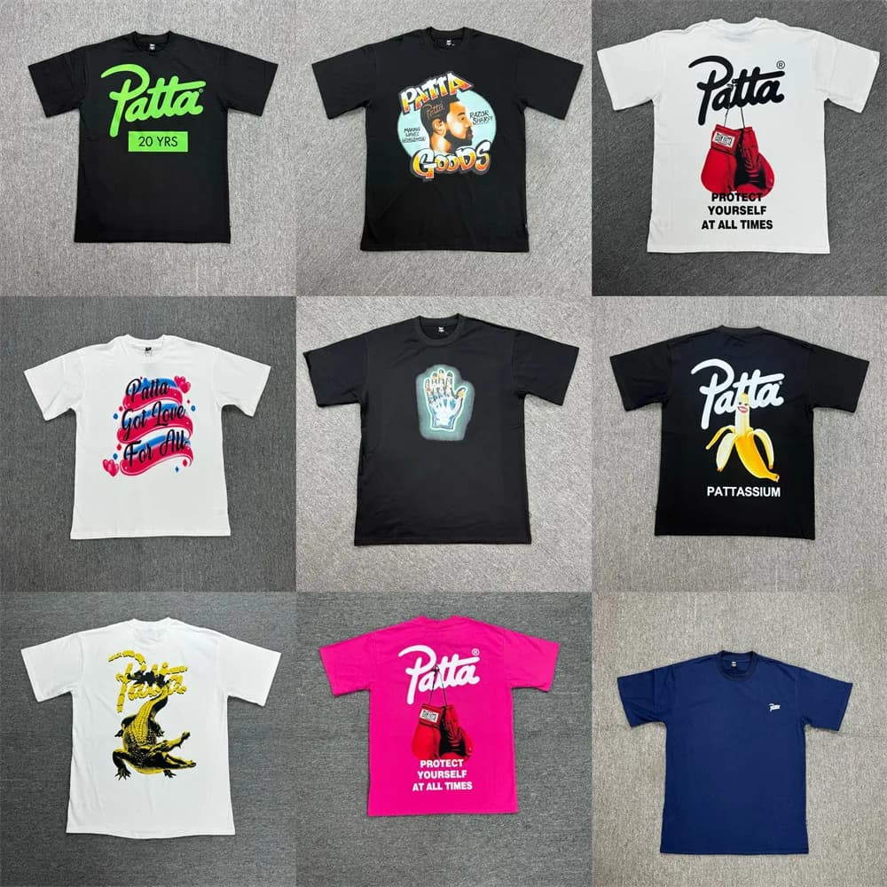 Patta Summer Trendy Retro Foreign Trade Lettering Graphic Casual Multi-purpose European Casual Fun Print Pattern Trend