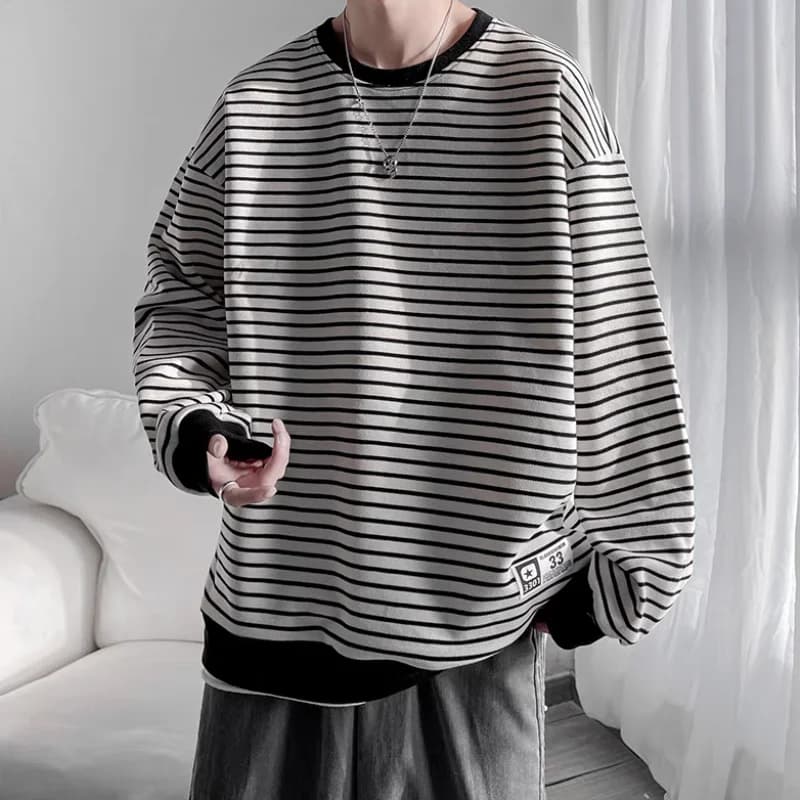 Autumn Winter Tops T-Shirts Trend Round Neck Fashion New Comfortable Long Sleeve Comfortable Solid Color